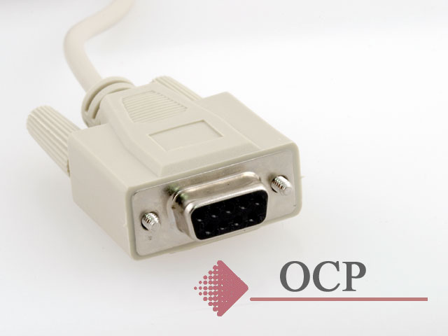 Eyesight Shipping Hello Serial Cable DB9 Male to DB9 Female, 6 foot length, RoHS - OCP Group Inc.
