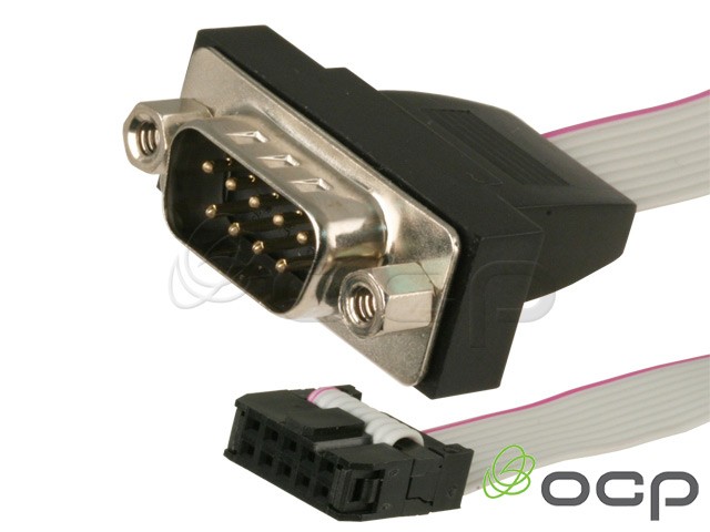 55-50433 - Panel Mount DB9 Male Serial Port with Bracket