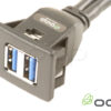 62-00209 - USB 3.0 Dual Female to USB A Male Port Cable